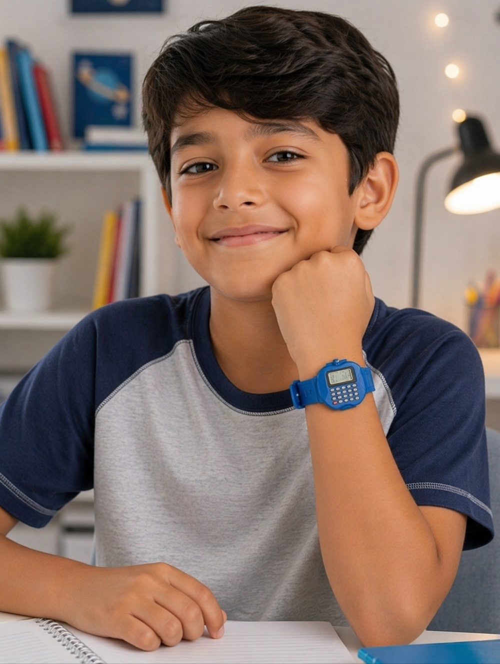 Blue apple digital calculator watch (ADD ON ITEM)